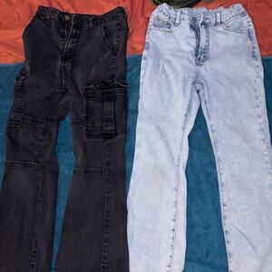 SHEIN Kids Jeans - Black and Light Blue